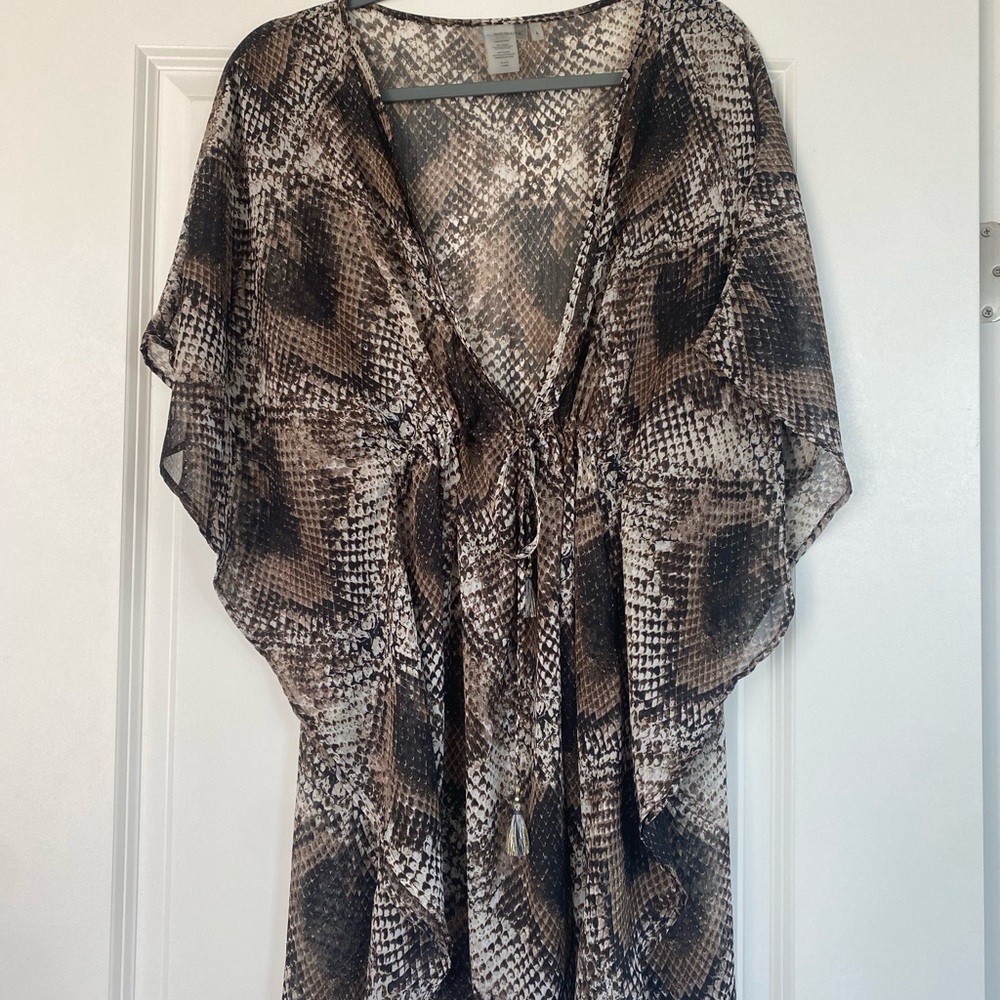 Python Print Drawstring Cover-Up - image 1
